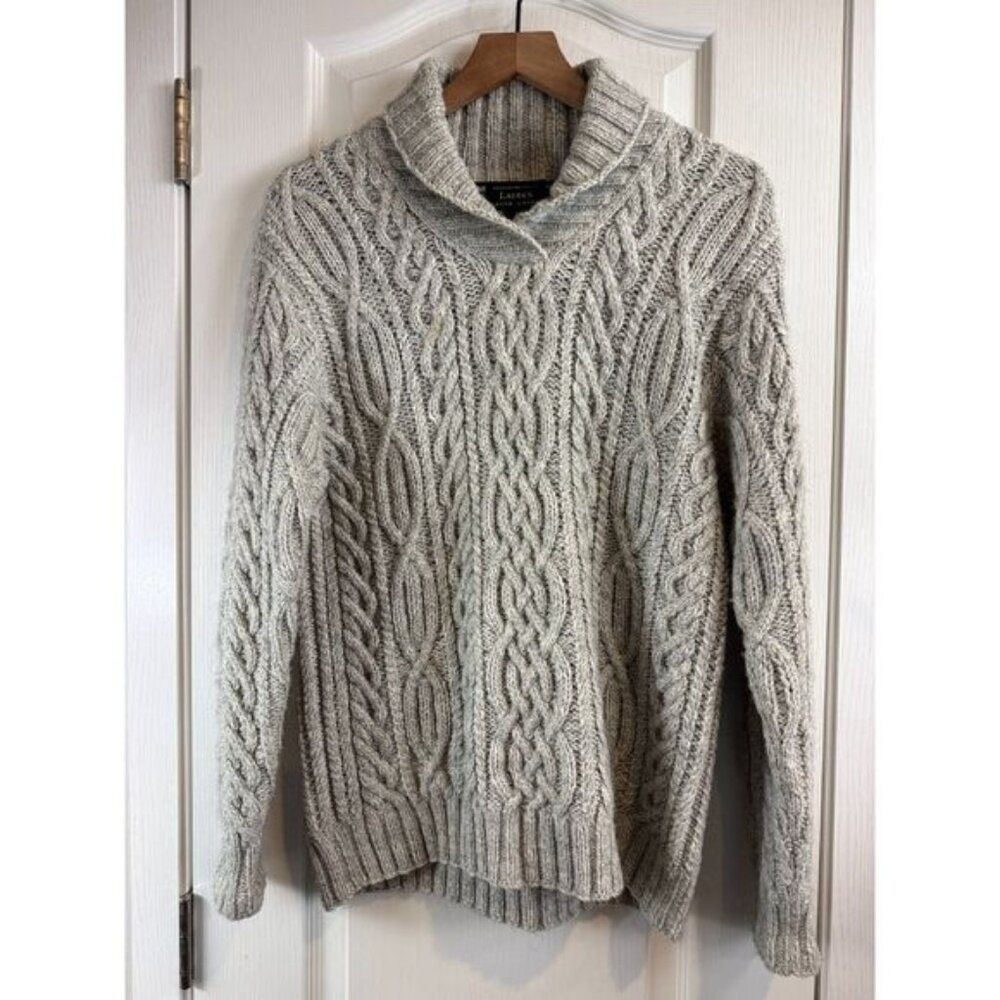 Lauren Ralph Lauren Heavy Hand Knit Wool Alpaca Blend Sweater Women's M Medium